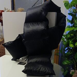 Black Super Puff Scarf